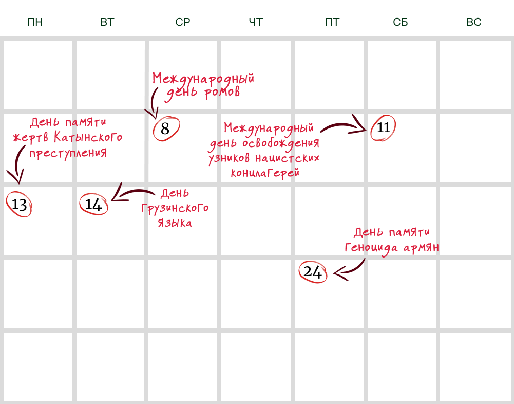 Календарь мемориактивизма.