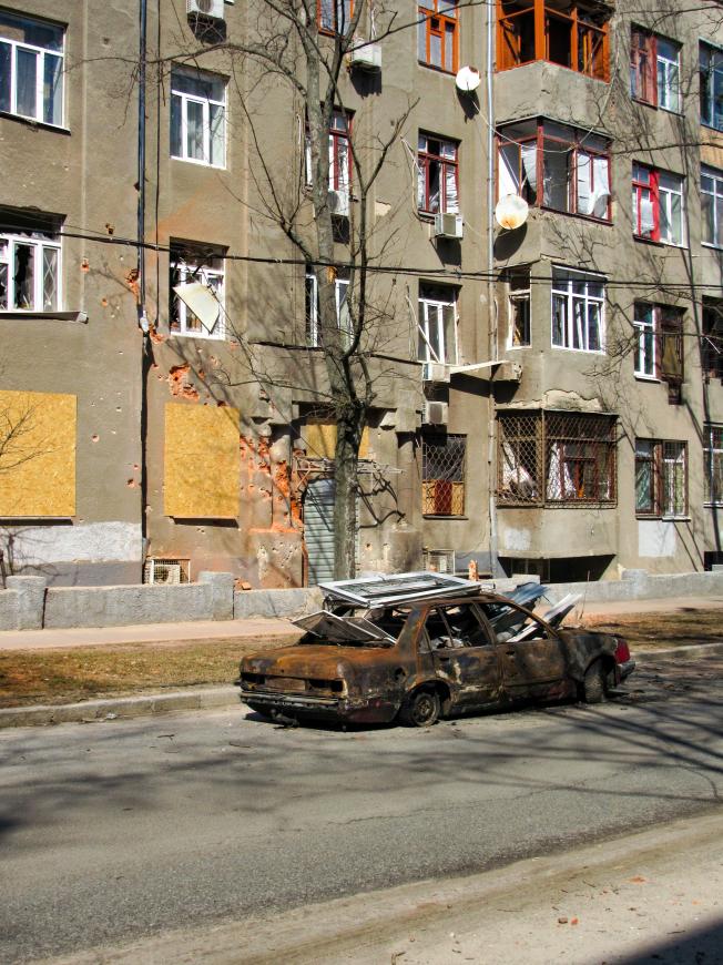 Дом «Слово» после обстрела российскими войсками, март 2022. Фото: Михайло Тітаренко / Wiki Commons